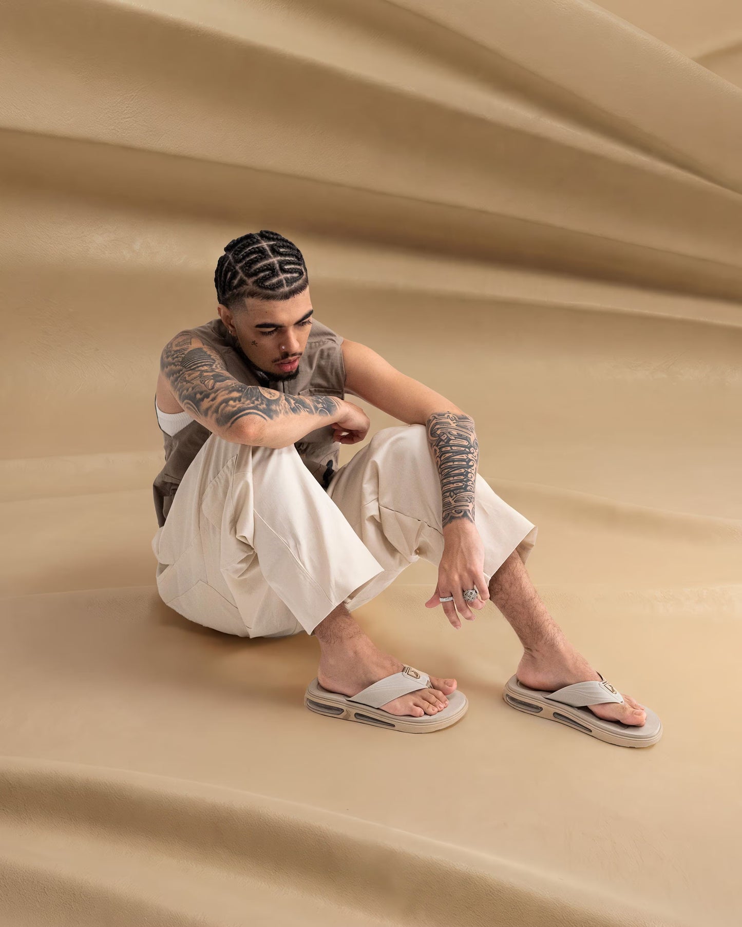 Chinelo de Dedo R Bold 2 Rider Bege
