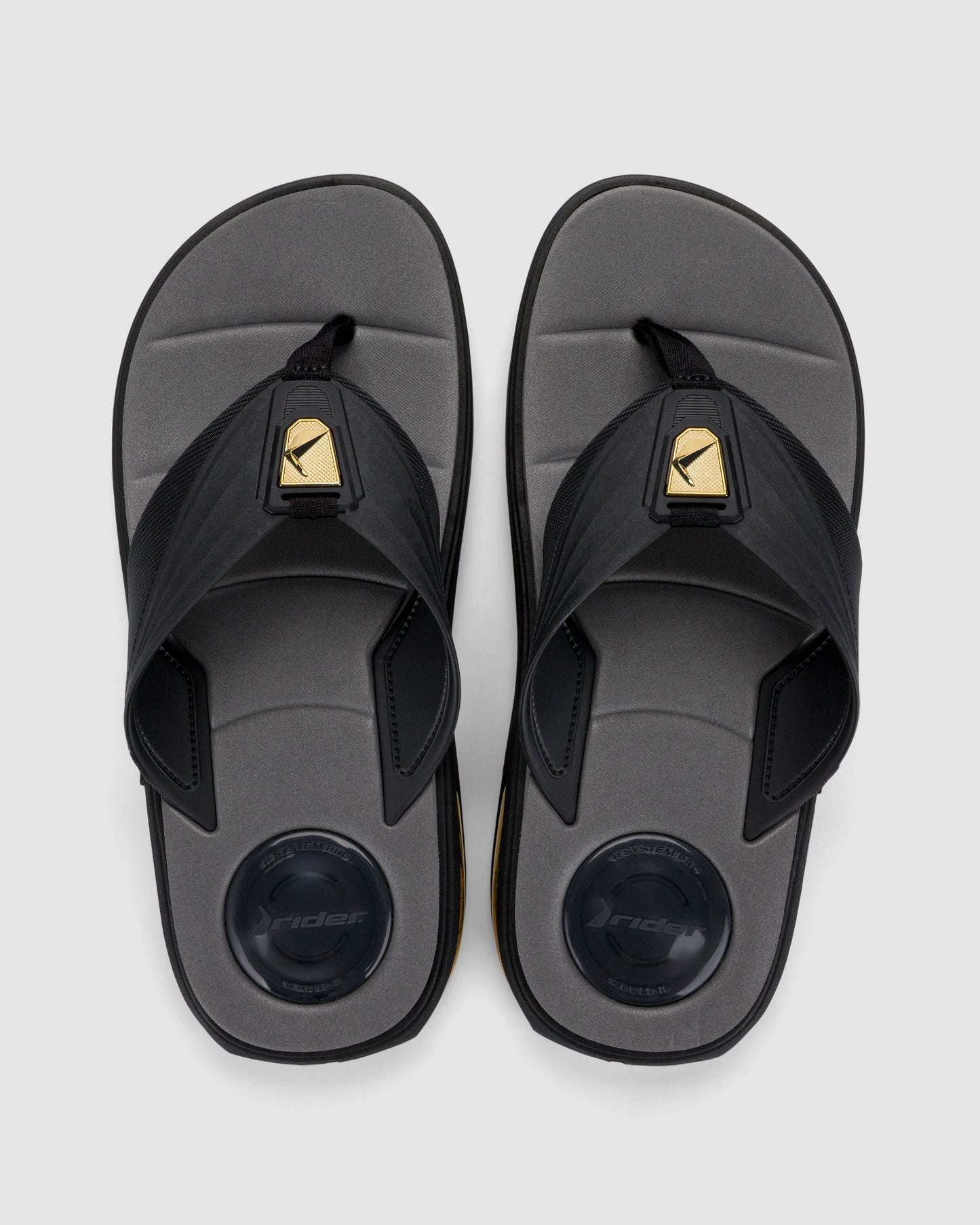 Chinelo de Dedo R Bold 2 Rider Preto e Cinza