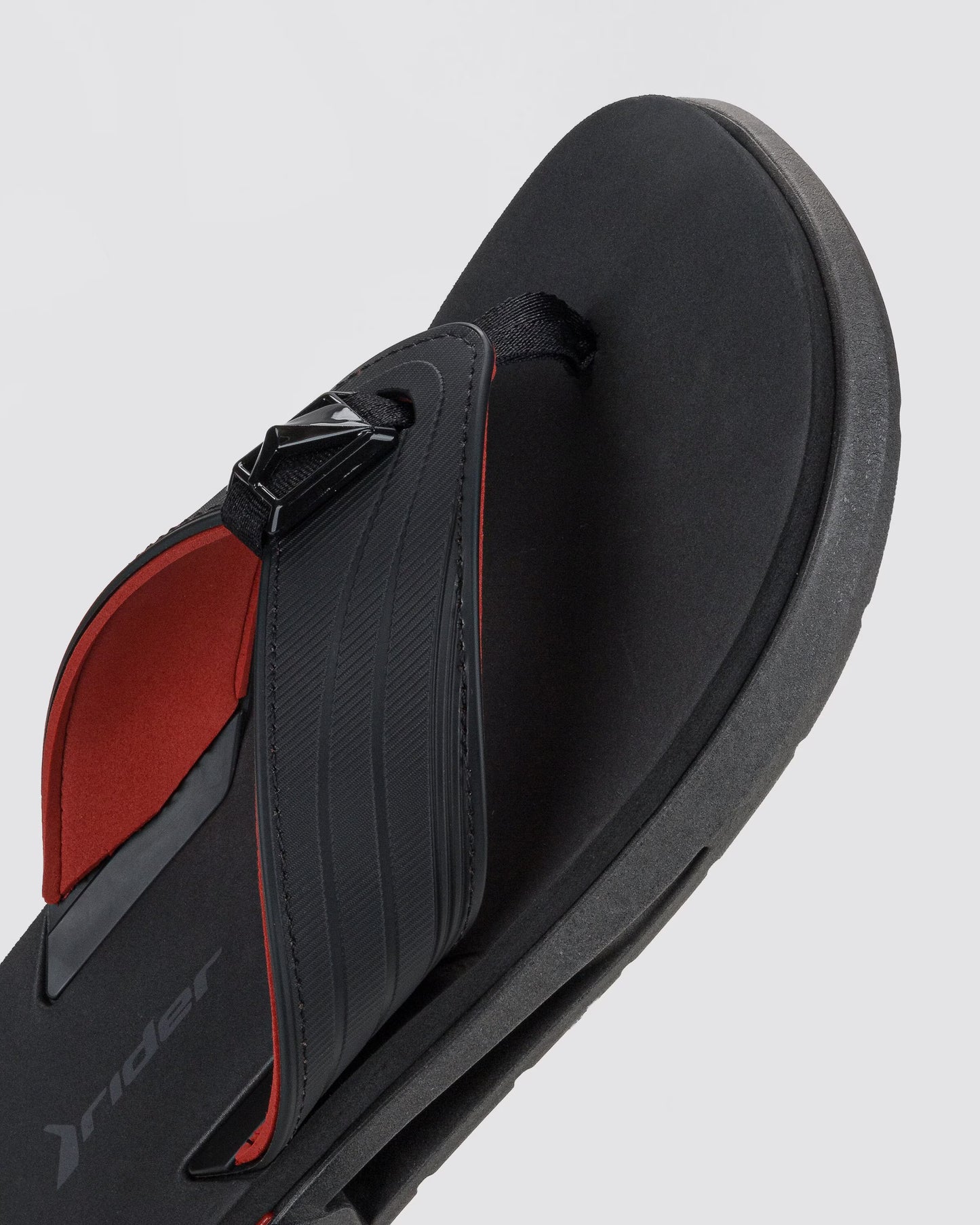 Chinelo de Dedo R Bold Rider Preto e Vermelho